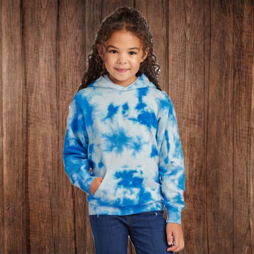 PC144Y Youth Crystal Tie Dye Hoodie Thumbnail
